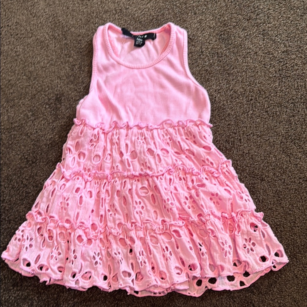 Flowers By Zoe FBZ Pink Lace Toddler Dress
